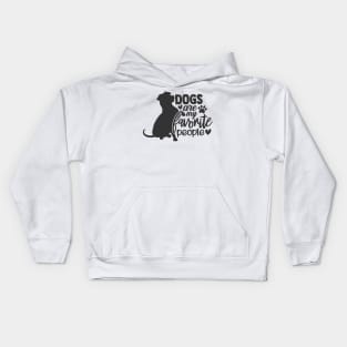 Dogs Are My Favorite People Funny Dog Lover Kids Hoodie